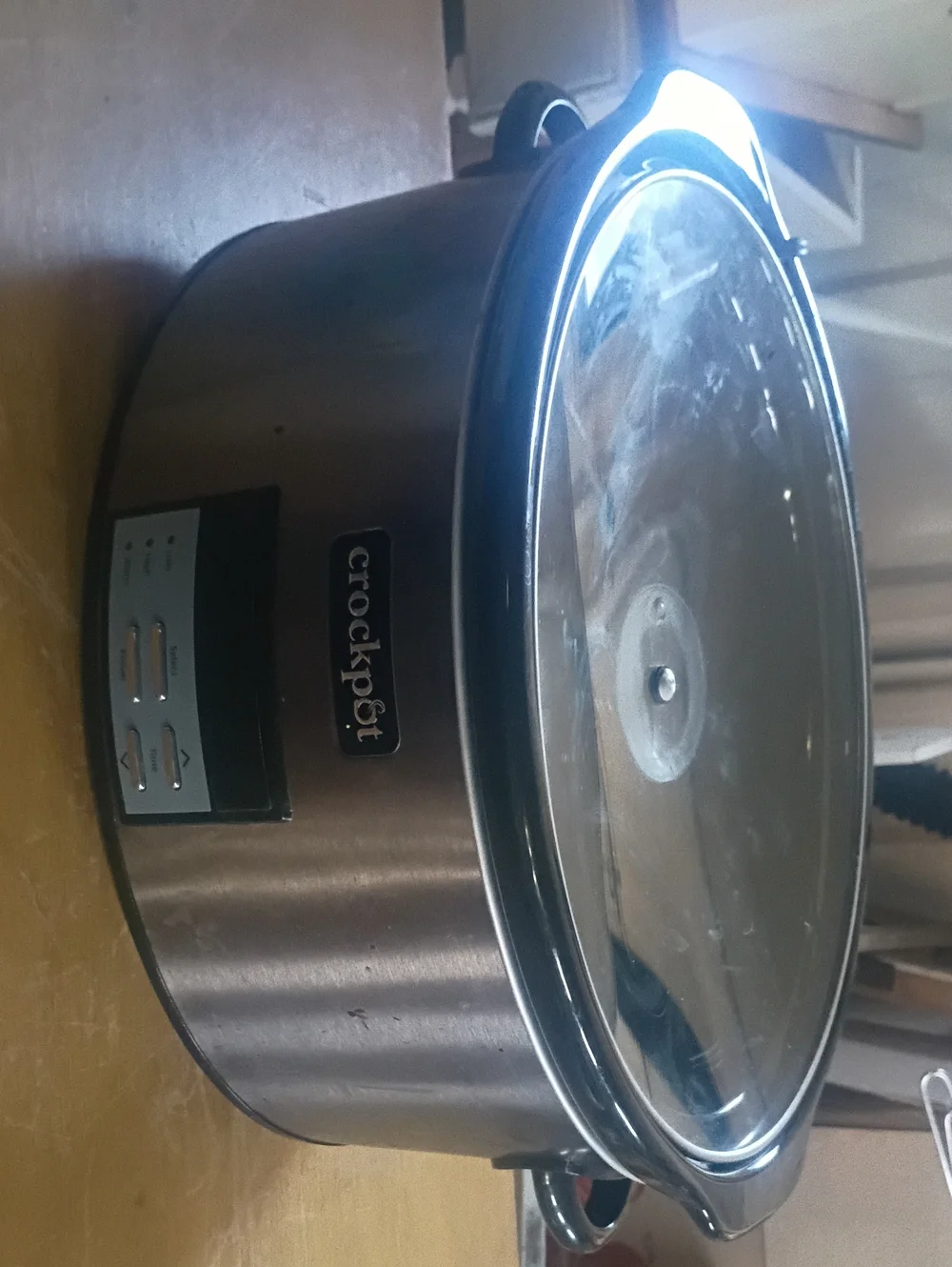 Crock-Pot Stainless Steel Slow Cooker with Glass Lid